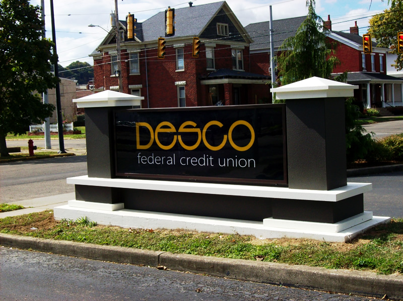 Sign at Desco FCU Portsmouth OH  built by Sun Sign Company